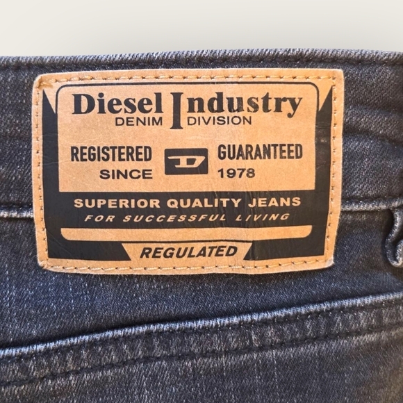 NWT Diesel D-Joy Slim Fit Black Jeans Size 27 - Picture 6 of 15